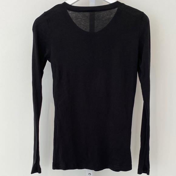 STEPHANIE B BLACK COTTON LONG SLEEVE T-SHIRT XS - Picture 3 of 8